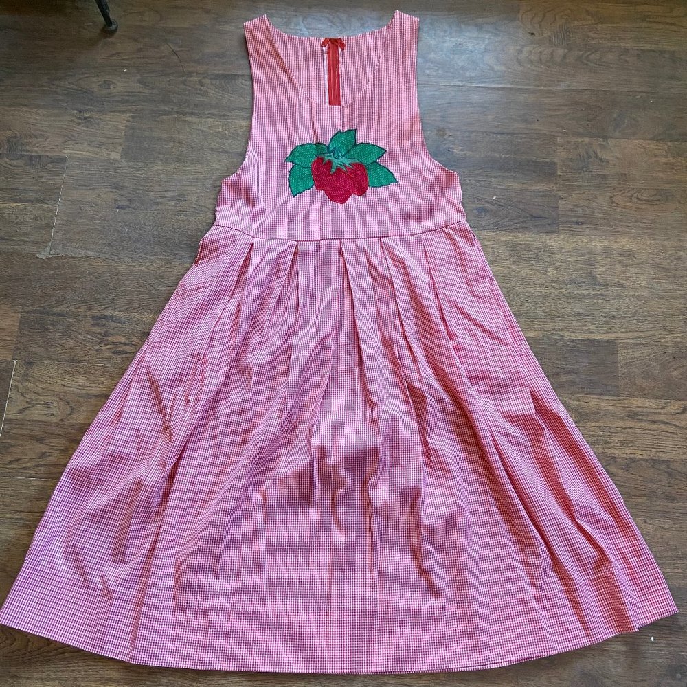 Handmade Strawberry Check Vintage Gingham Sundress